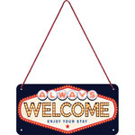 plaque métal welcome 20x10