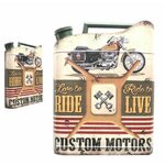 Plaque cadre metal bidon jerrican moto