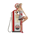plaque métal pin-up pompe gasoline