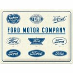 plaque métal ford logos evolution émaillée déco vintage