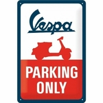 panneau métal vespa parking vintage