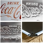 plaque collection coca-cola vintage white