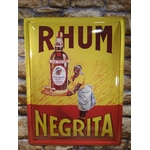 plaque métal rhum Négrita