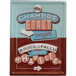 plaque déco rétro chambre humour