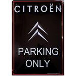 plaque émaillée citroen parking vintage