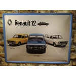plaque métal déco renault 12 rétro vintage