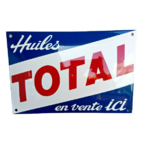 plaque émaillée total huile en vente ici