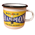 mug vintage émaillé champion