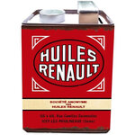 BIDON TIRELIRE METAL HUILES RENAULT Fond rouge
