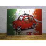 plaque metal fiat 500 italy