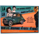 plaque vintage 4cv decouvrable