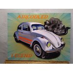 plaque vintage vw coccinelle