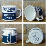 tasse émaillée triumph moto