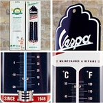 thermomètre métal vespa garage émaillé