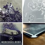plaque mercedes benz daimler rétro