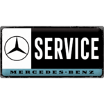 plaque métal vintage mercedes benz service
