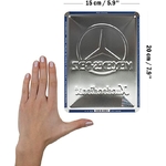 plaque mercedes logo 15x20
