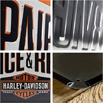 grande plaque émaillée harley davidson