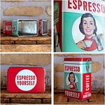boîte à café rétro expresso coffee pin-up