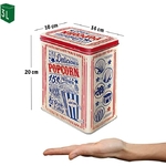 boite rangement fer pop-corn rétro
