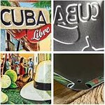 plaque cocktail cuba libre vintage