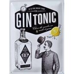 plaque affiche gin tonic nostalgic art