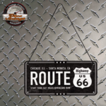 plaque à suspendre route 66 émaillée
