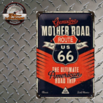 plaque tôle route 66 road trip mother road