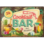 plaque tôle cocktail bar