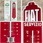 thermomètre métal fiat rétro