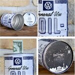 tirelire vintage volkswagen baril huile