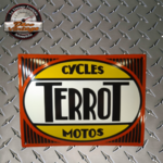 plaque émaillée cycles terrot rétro