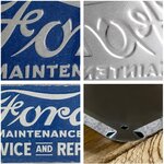 plaque métal ford service and repair