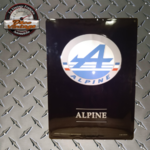 plaque publicitaire vintage Alpine logo en relief