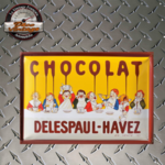 plaque publicitaire vintage delespaul havez en relief