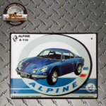 plaque publicitaire vintage alpine en relief