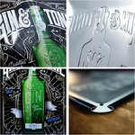 plaque murale en tôle gin & tonic vert