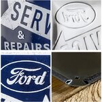 plaque tôle ford service repair rétro