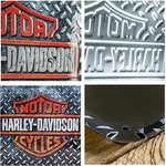 plaque en relief harley davidson logo