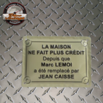 plaque vintage la maison ne fait plus credit