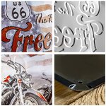 plaque vintage route 66 freedom nostalgic art