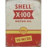 plaque rétro shell huile X-100