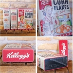 boite à céréales Kelloggs vintage nostalgic art