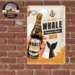 plaque vintage whale beer nostalgic art
