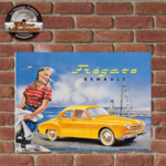 plaque tole vintage Renault frégate