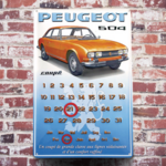 calendrier métal peugeot 504 coupé