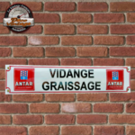 plaque datelier antar vidange graissage