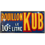 plaque émaillée publicitaire Kub bouillon