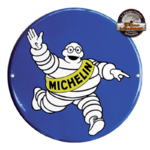 plaque émaillée ronde bibendum michelin rétro