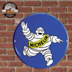 plaque vintage émaillé bonhomme michelin